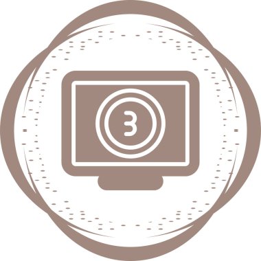 Geri sayım web simgesi vektör illüstrasyonu