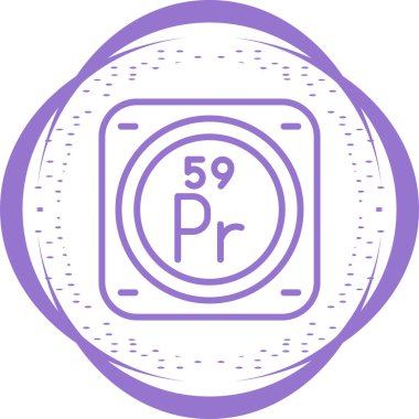 Kimyasal Element Web simgesi vektör çizimi