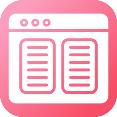 Tarayıcı simgesi. Web vektör illüstrasyonu