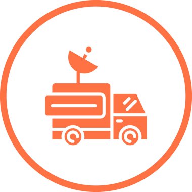 Kamyonet simgesi, vektör illüstrasyonu