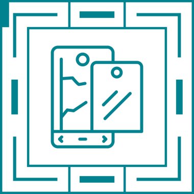 Akıllı telefon simgesinin vektör illüstrasyonu 