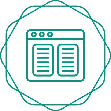 Tarayıcı simgesi. Web vektör illüstrasyonu