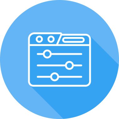 Uygulama Denetim Paneli simgesi, vektör illüstrasyonu basit tasarım