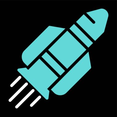 roket simgesi, vektör illüstrasyonu basit tasarım