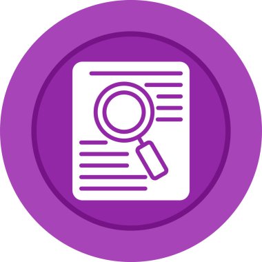 belge arama simgesi, vektör çizimi