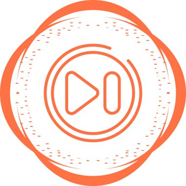 Sonraki Parça Düğmesi modern simgesinin vektör çizimi