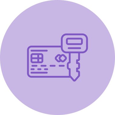 Kredi kartı simgesi, vektör illüstrasyonu basit tasarım