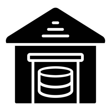  Veri Depolama Web simgesi basit illüstrasyon