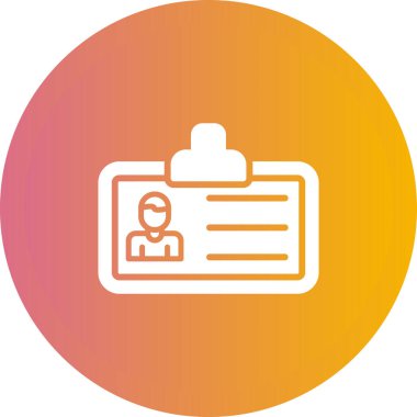 kimlik kartı simgesinin vektör illüstrasyonu