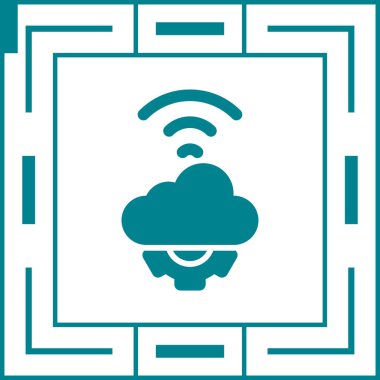 Bulut Otomasyonu Web simgesi vektör çizimi