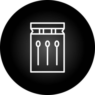 Su geçirmez kibrit simgesi, vektör illüstrasyonu       