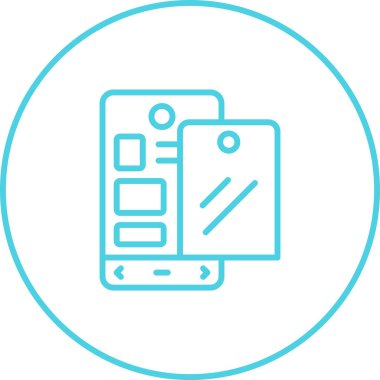 akıllı telefon simgesi, vektör illüstrasyonu basit tasarım