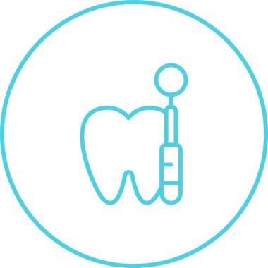 Diş simgesinin vektör illüstrasyonu 