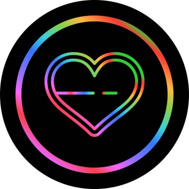 kalp simgesi işaret vektör illüstrasyonu 