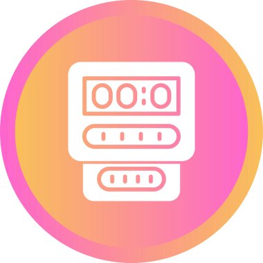 Elektrik sayacı, elektrik sayacı, elektrik sayacı, elektrik sayacı. Elektrik, su ve gaz tüketimini ölçmek için tezgah kutusu. Enerji kontrolü ve ekonomisi için bir makine. Vektör.