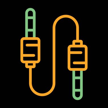 ses kablosu simgesi web illüstrasyonu