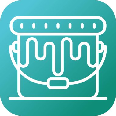 Damlayan boyalı kova simgesini boya