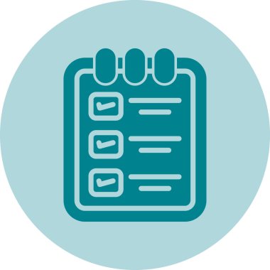 Kontrol listesi simgesinin vektör illüstrasyonu