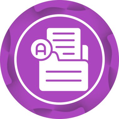 Belge Yazıtipi Web simgesi vektör illüstrasyonu