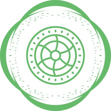 Soğutma hayran simgesi, vektör illüstrasyonu