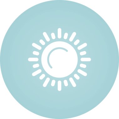 Güneş. Web simgesi basit illüstrasyon 