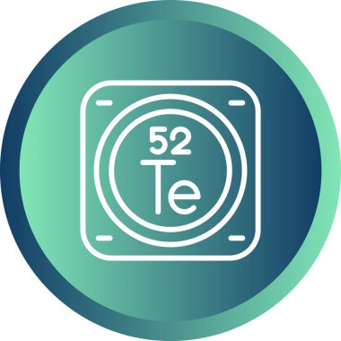 Periyodik tablonun kimyasal elementinin web illüstrasyonu