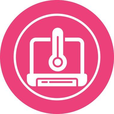 dizüstü bilgisayar simgesi, basit vektör tasarımı 