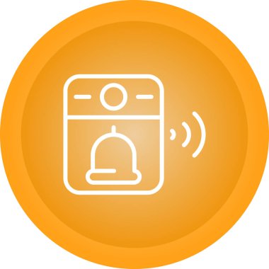 Video Kapı Çanı simgesinin vektör illüstrasyonu