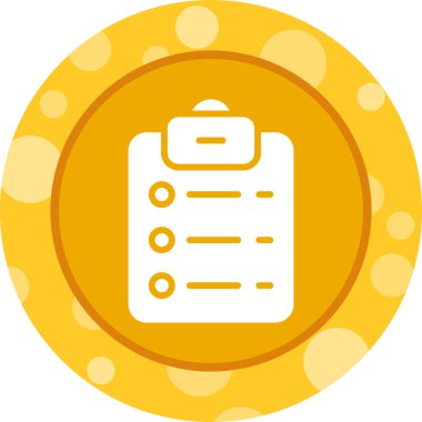 Liste kontrolü. Web simgesi basit illüstrasyon