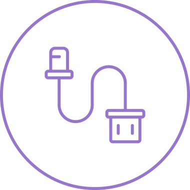 Cable Ferrule simgesinin vektör illüstrasyonu