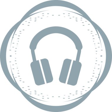 kulaklıklar web simgesi, vektör illüstrasyonu