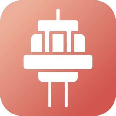 Fiş. Web simgesi basit illüstrasyon