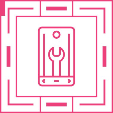 Akıllı telefon simgesinin vektör illüstrasyonu 