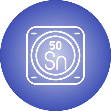 Periyodik tablonun kimyasal elementinin web illüstrasyonu