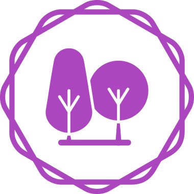 Ağaçlar. Web simgesi basit illüstrasyon