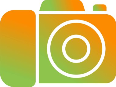 DSLR kamera simgesi, vektör illüstrasyonu 