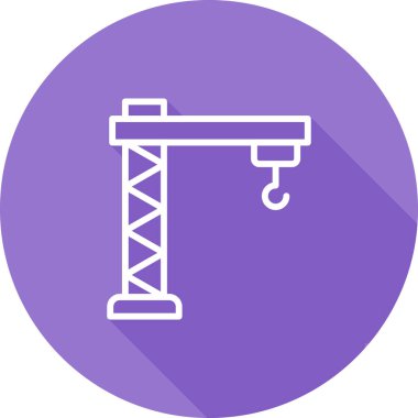 İnşaat vinci. Web simgesi basit illüstrasyon