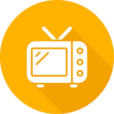 Televizyon. Web simgesi basit illüstrasyon 