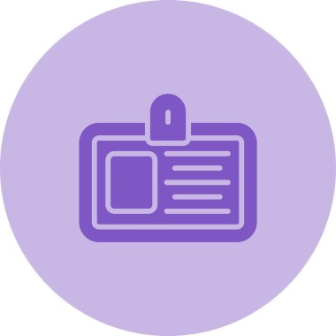 kimlik kartı simgesinin vektör illüstrasyonu