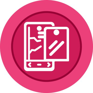 Akıllı telefon simgesinin vektör illüstrasyonu 