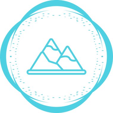 dağlar web simgesi, vektör çizim 