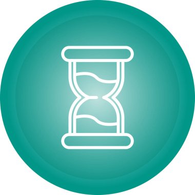 Kum saati. Web simgesi basit illüstrasyon