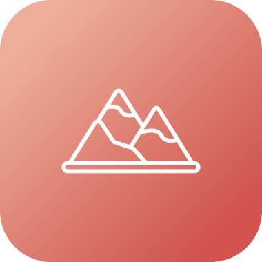 dağlar web simgesi, vektör çizim 
