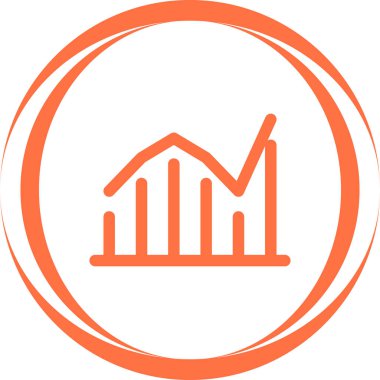 çubuk grafik istatistik ikonu vektör illüstrasyonu 