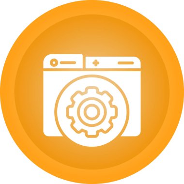 Bakım simgesi, servis aracı simgesi, vektör illüstrasyonu