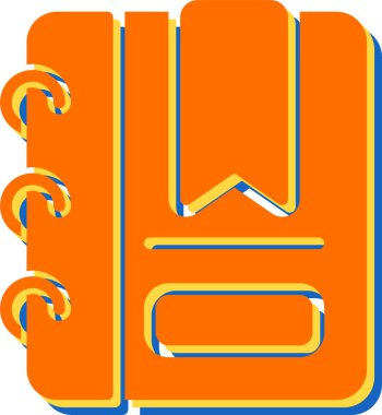 Yer imli defter yazılıyor. Web simgesi basit illüstrasyon