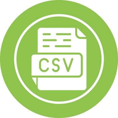 CSV web simgesi, basit illüstrasyon