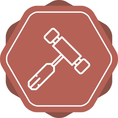 Çekiç ağı simgesi, vektör illüstrasyonu 