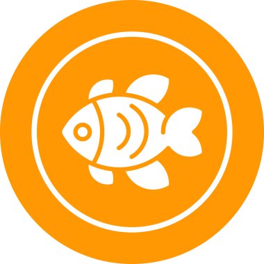 balığı web simgesi, vektör çizim 