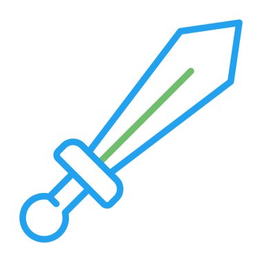 kılıç simgesi, vektör illüstrasyonu basit tasarım